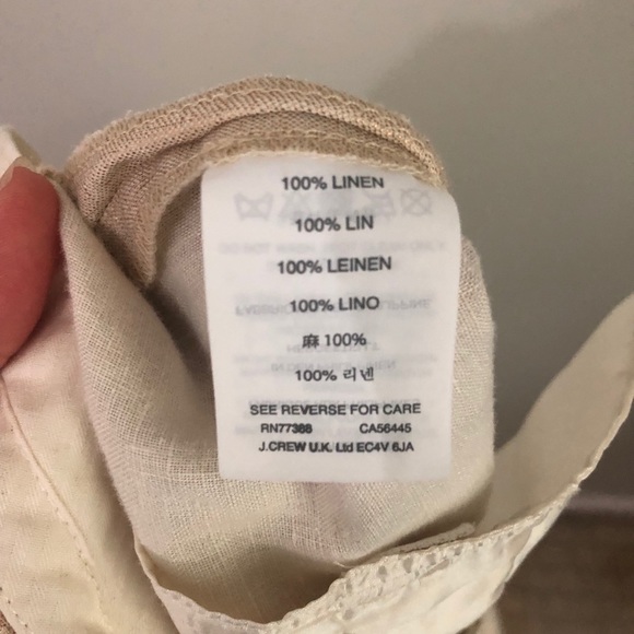 J. Crew Gold Metallic Foil Linen Pants Size 4 - Picture 6 of 8